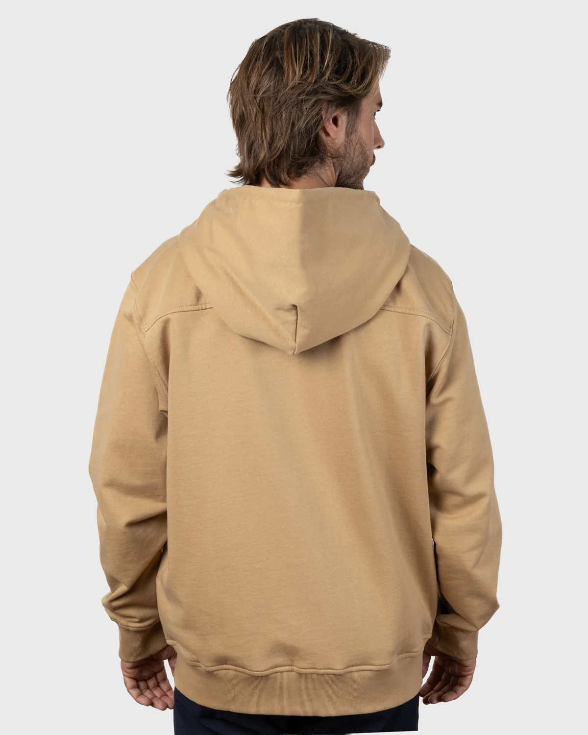 1980 ZIP-UP HOODIE BEIGE - Sudadera Fútbol Retro - Image 3