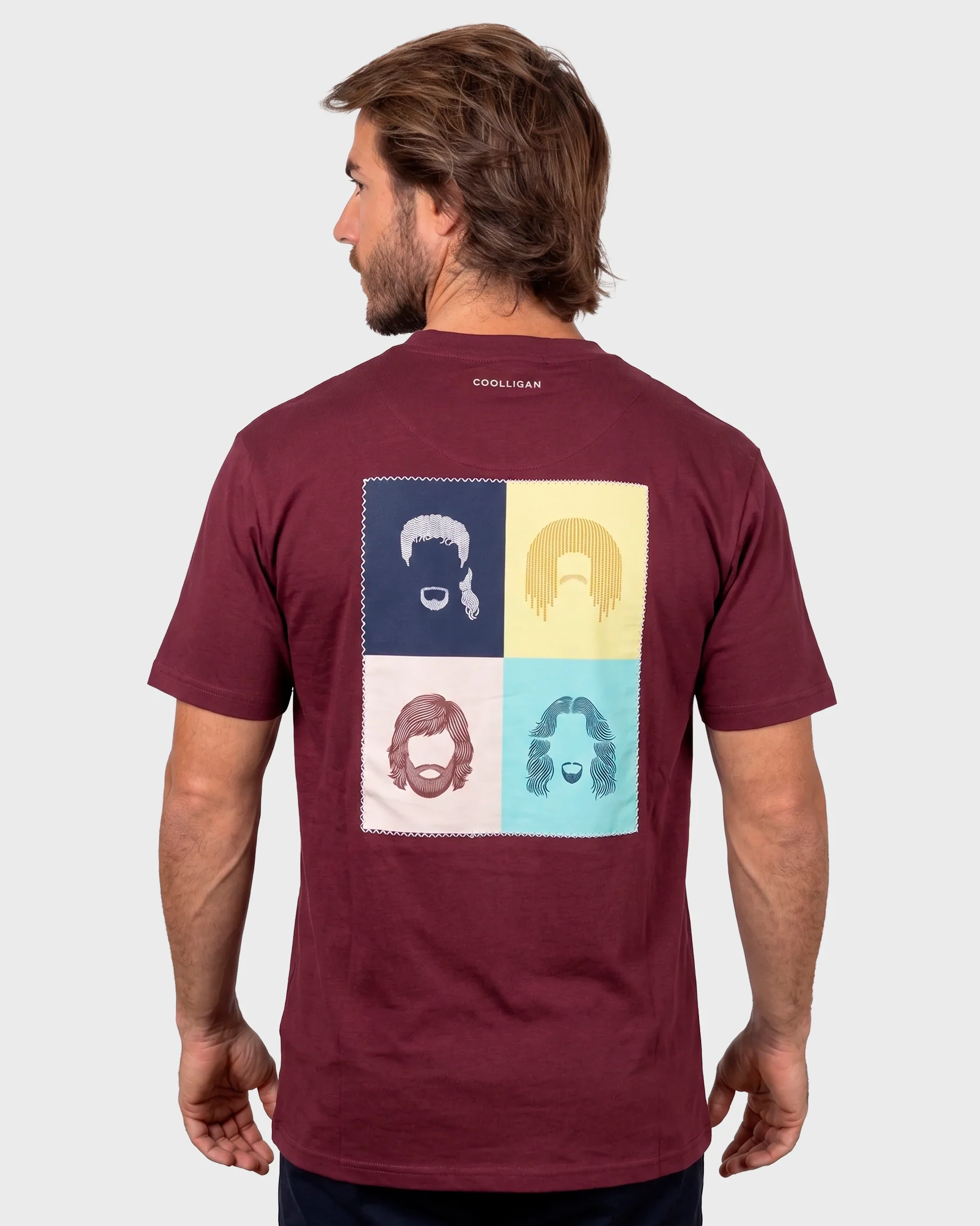 1990 LEGENDS FACES BURGUNDY - Camiseta Fútbol Retro