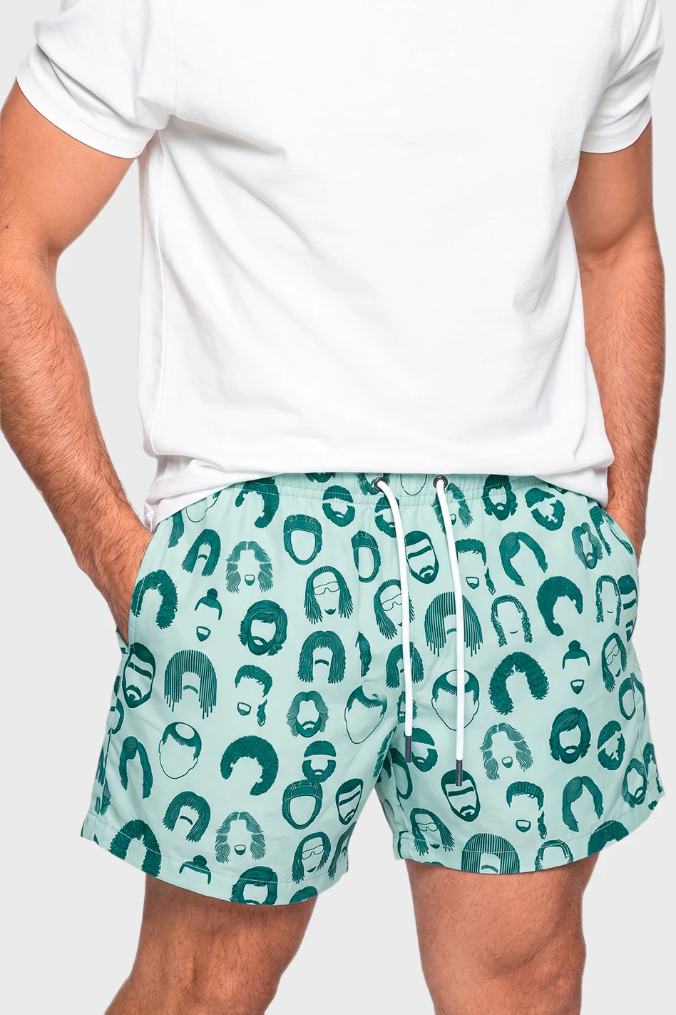 1990 LEGENDS FACES GREEN - Bañador Fútbol Retro - Image 3