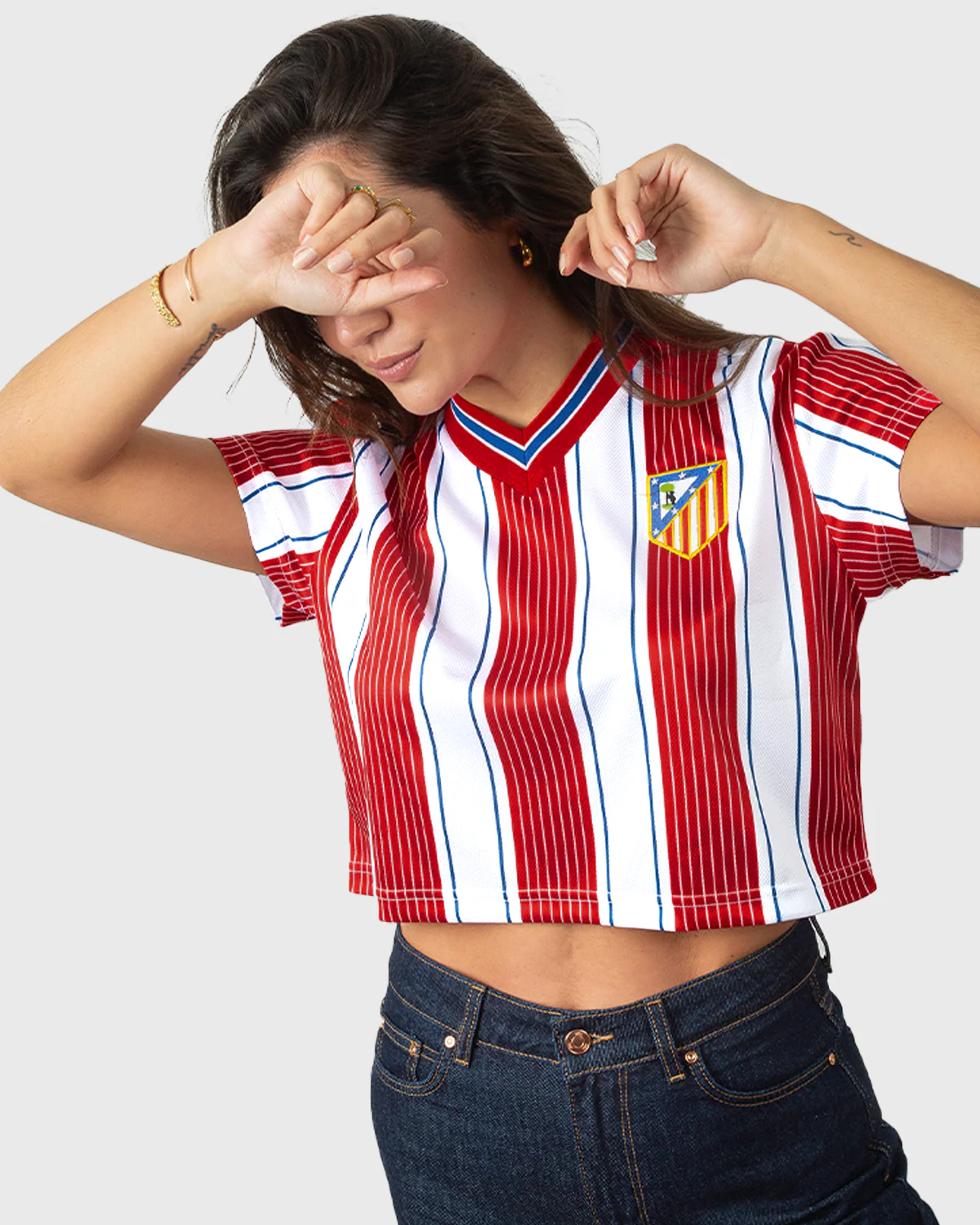 1996 ATLÉTICO DE MADRID Crop top - Camiseta fútbol retro