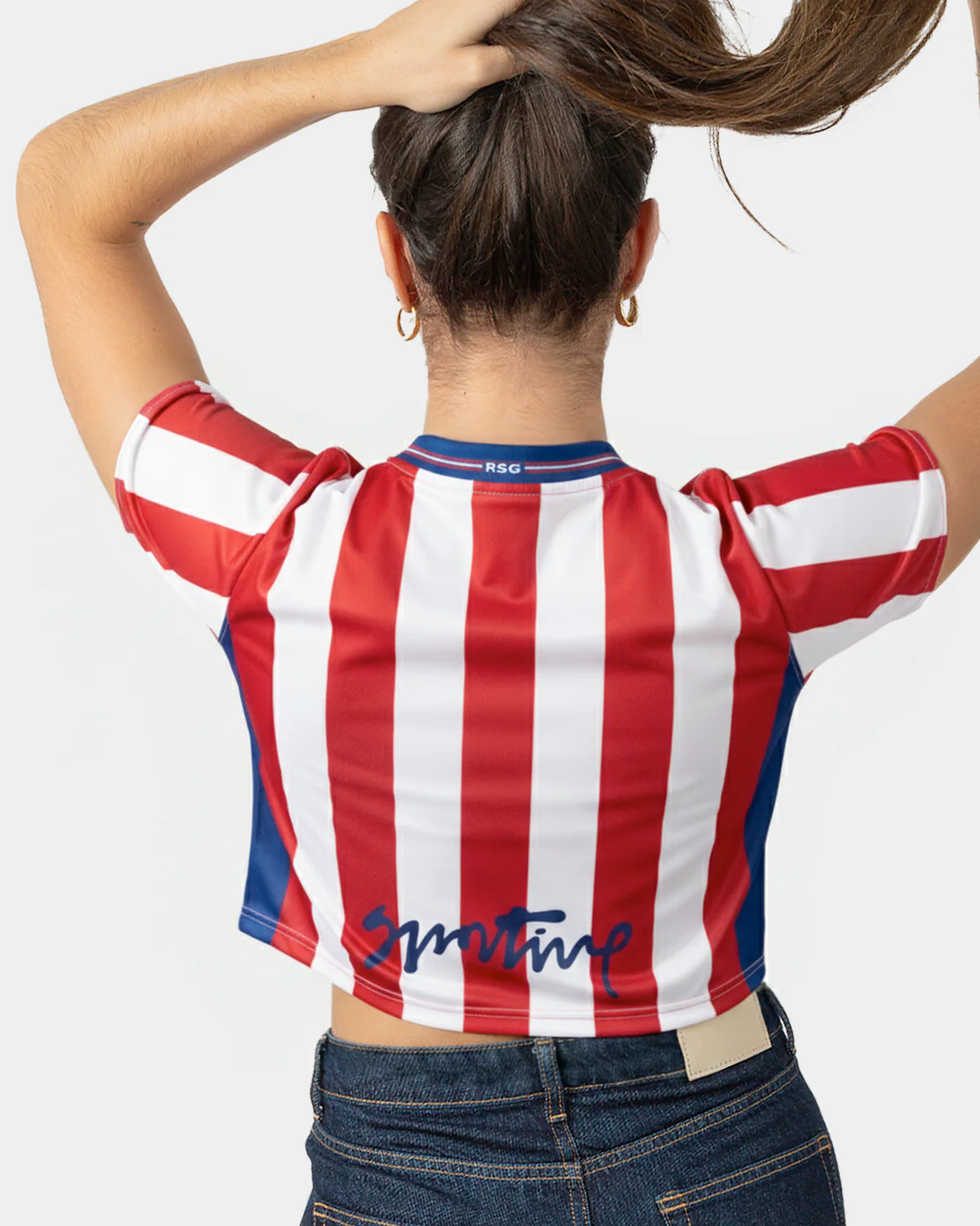 2000 REAL SPORTING DE GIJÓN Crop Top - Camiseta fútbol retro - Image 3